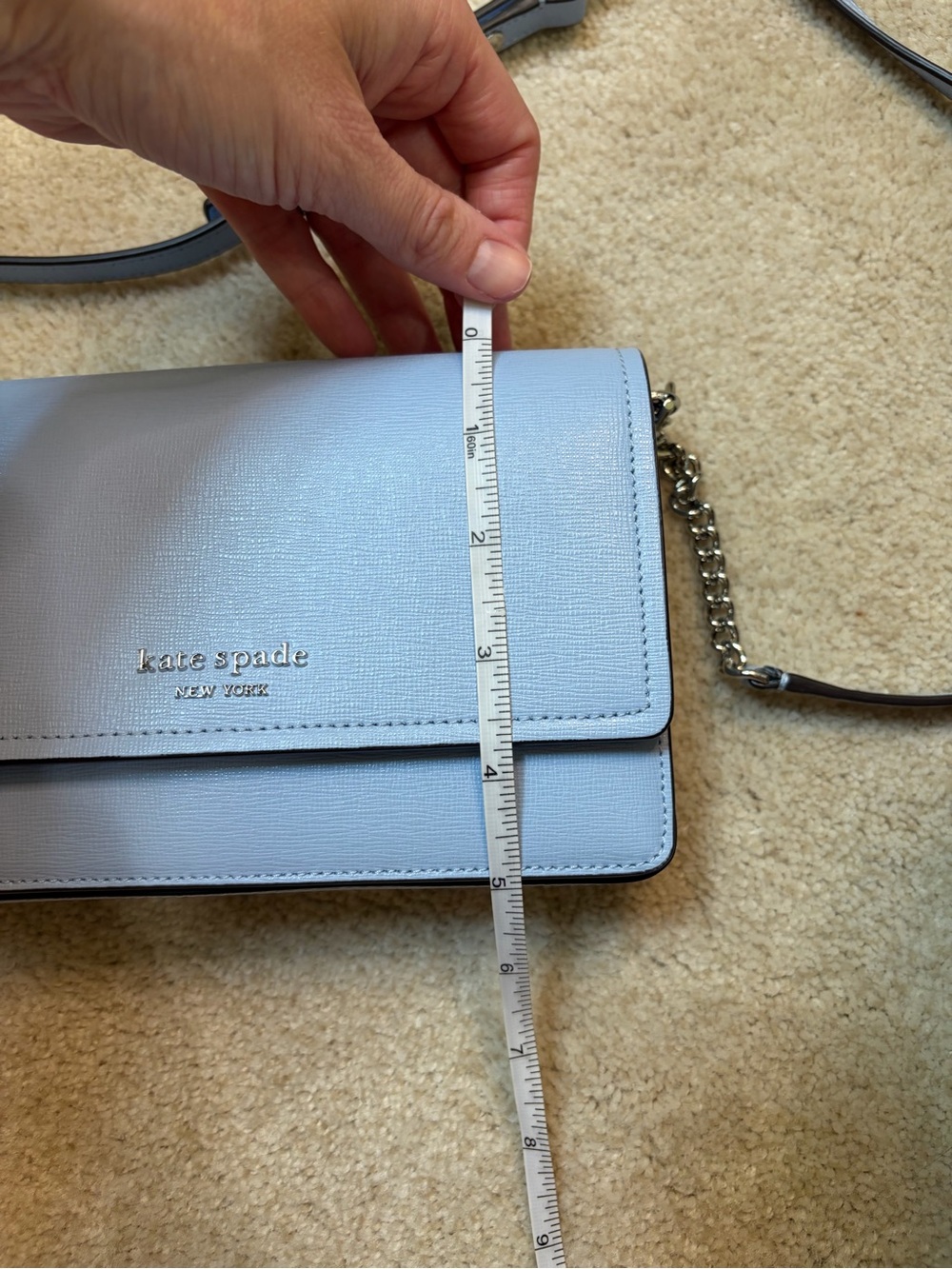 kate spade Morgan Flap Chain Wallet in Powder Blue - Picture 14 of 16